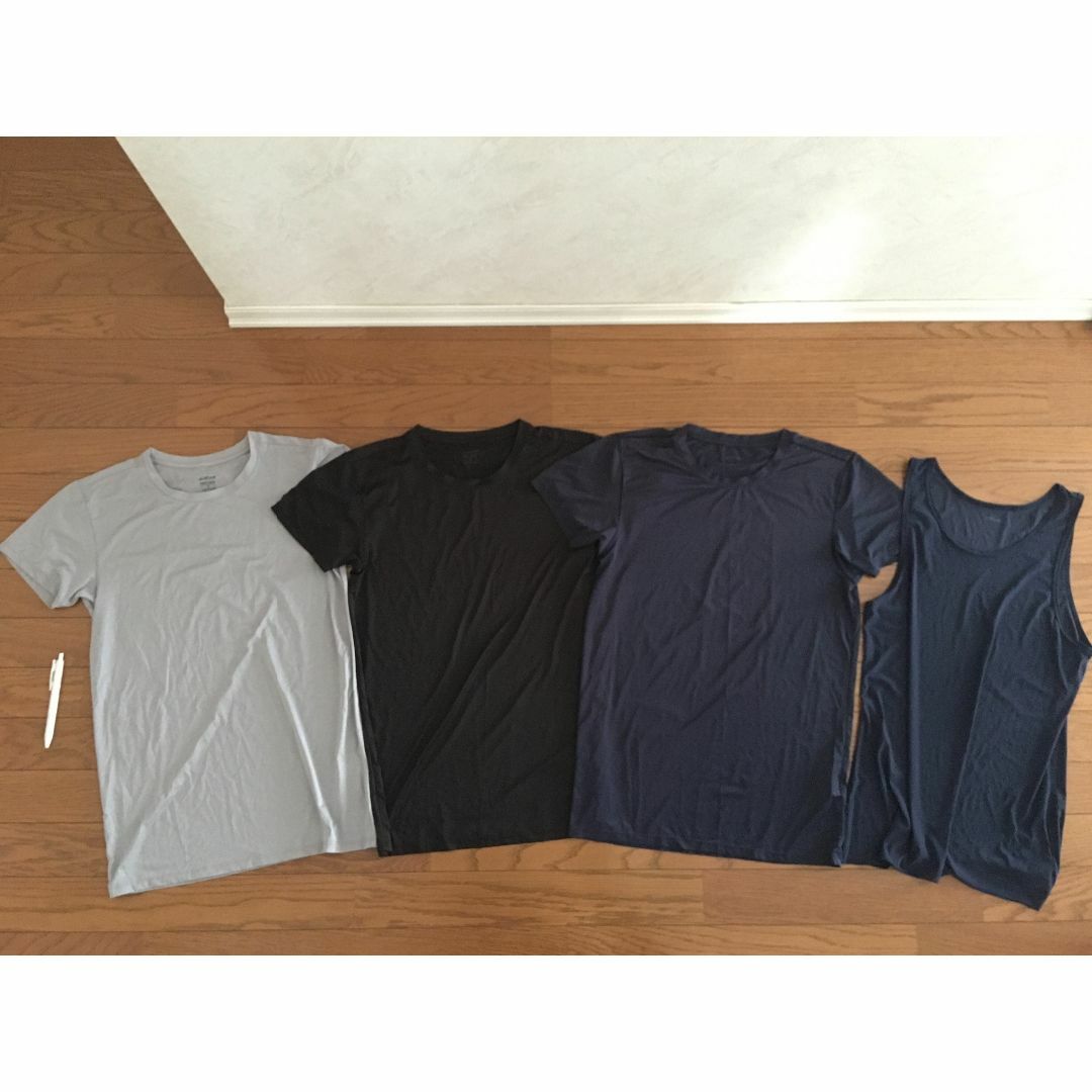 UNIQLO(ユニクロ)のユニクロ　エアリズムクルーネックT　エアリズムマイクロメッシュタンクトップ メンズのトップス(Tシャツ/カットソー(半袖/袖なし))の商品写真