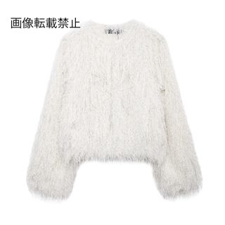 🎻10月新作🎷15410◆white ホワイト ファーコート(毛皮/ファーコート)