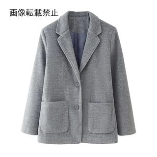🎻10月新作🎷15415◆gray テーラードジャケット ブレザー(テーラードジャケット)