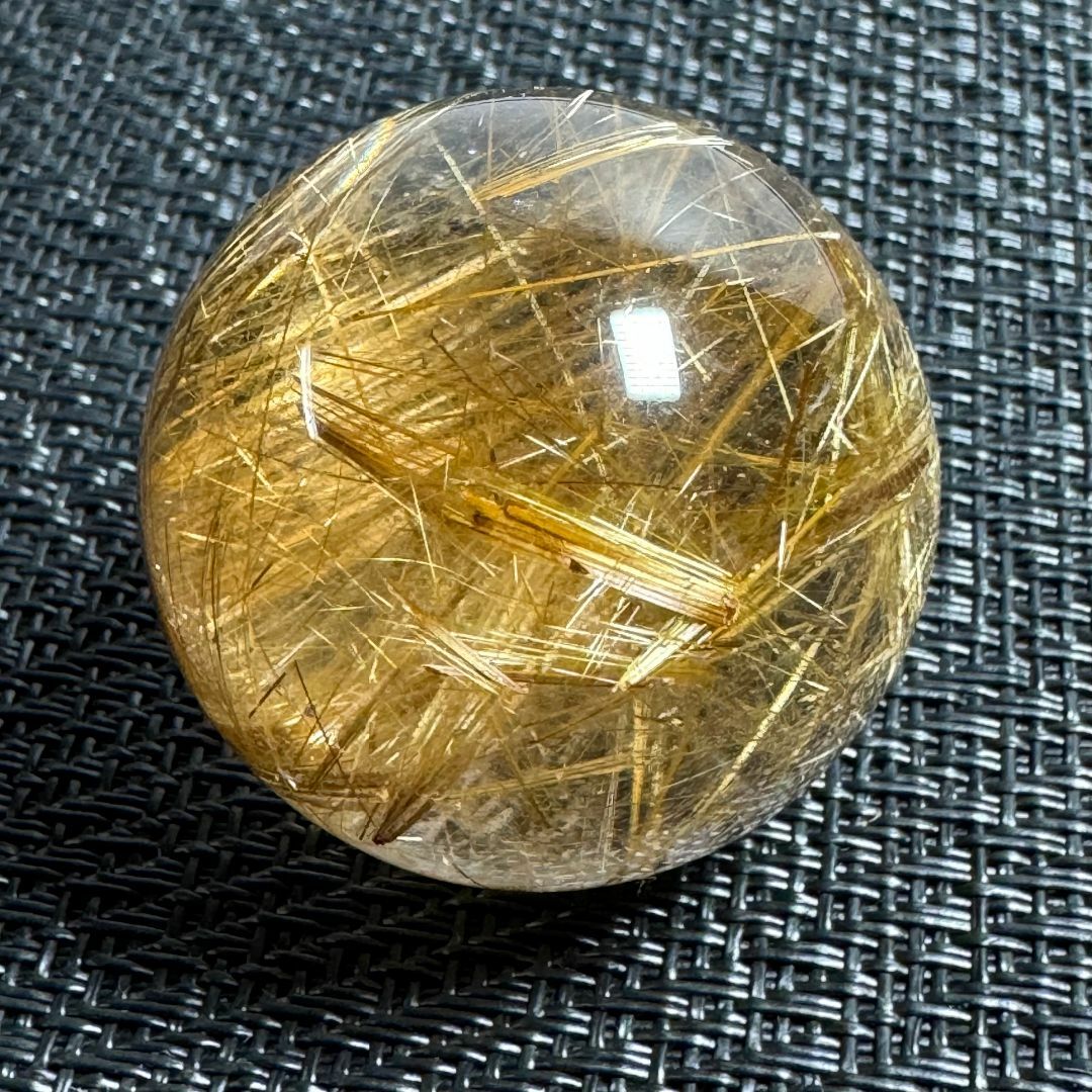 金運アップ◇ゴールドルチルクォーツ◇丸玉 約36.8㎜ 金運アップ◇ゴールドルチルクォーツ◇丸玉 約36.8㎜