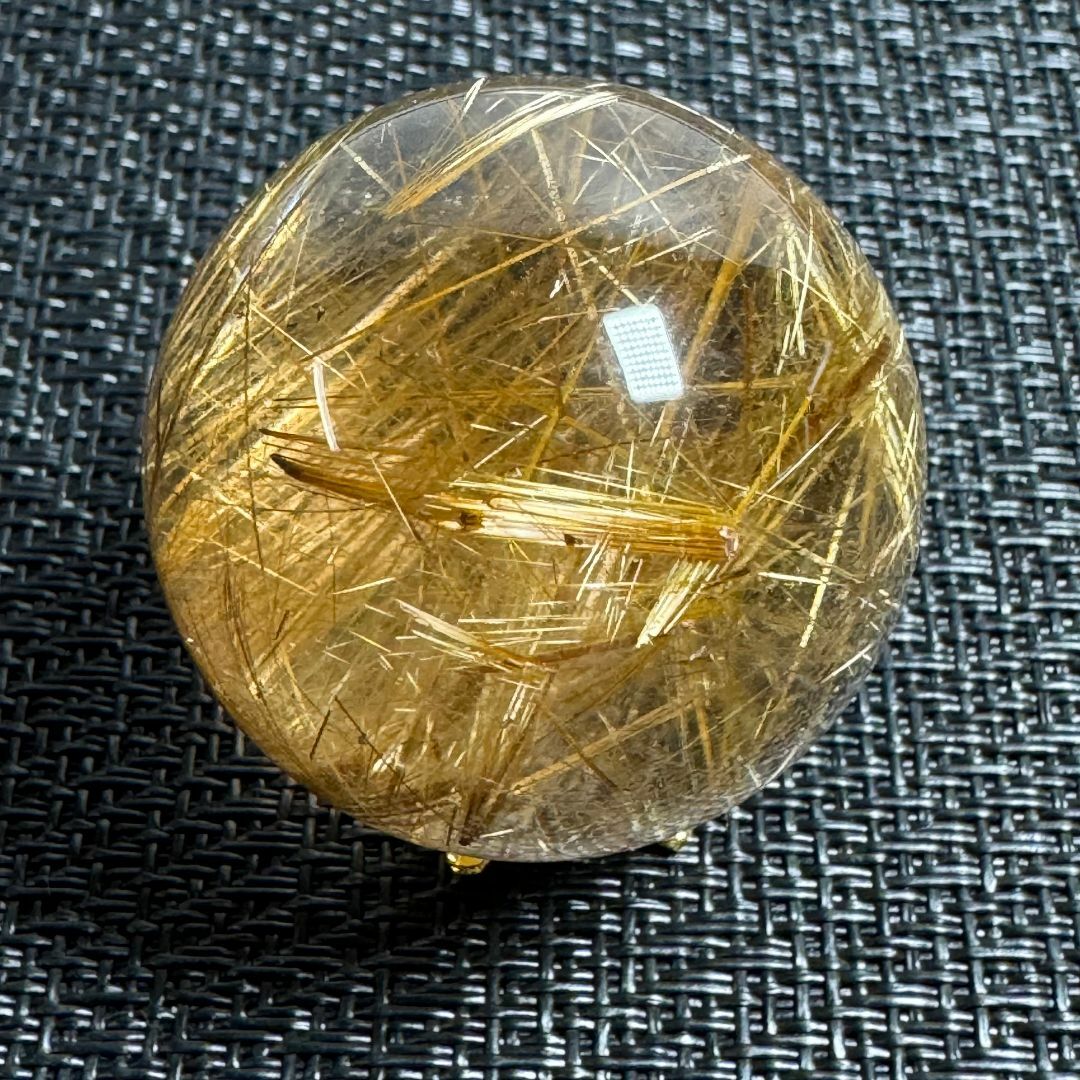 金運アップ◇ゴールドルチルクォーツ◇丸玉 約36.8㎜ 金運アップ◇ゴールドルチルクォーツ◇丸玉 約36.8㎜