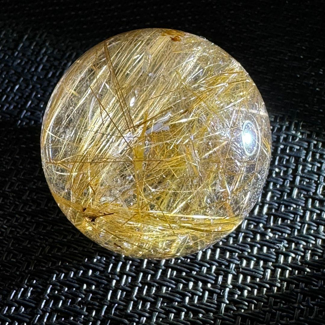 金運アップ◇ゴールドルチルクォーツ◇丸玉 約36.8㎜ 金運アップ◇ゴールドルチルクォーツ◇丸玉 約36.8㎜
