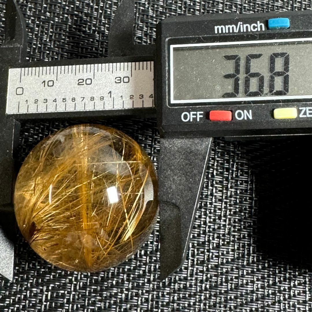 金運アップ◇ゴールドルチルクォーツ◇丸玉 約36.8㎜ 金運アップ◇ゴールドルチルクォーツ◇丸玉 約36.8㎜