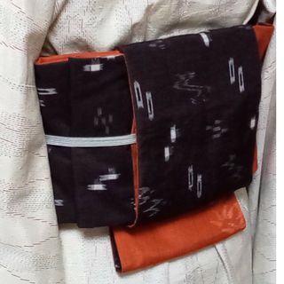 No.1515正絹紬　半幅帯☆兵児帯ハンドメイド(帯)