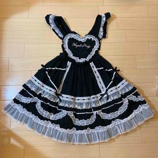 Angelic Pretty - Angelic Pretty Heart胸当て付きスカート 黒 Angelic Pretty - Angelic Pretty Heart胸当て付きスカート 黒