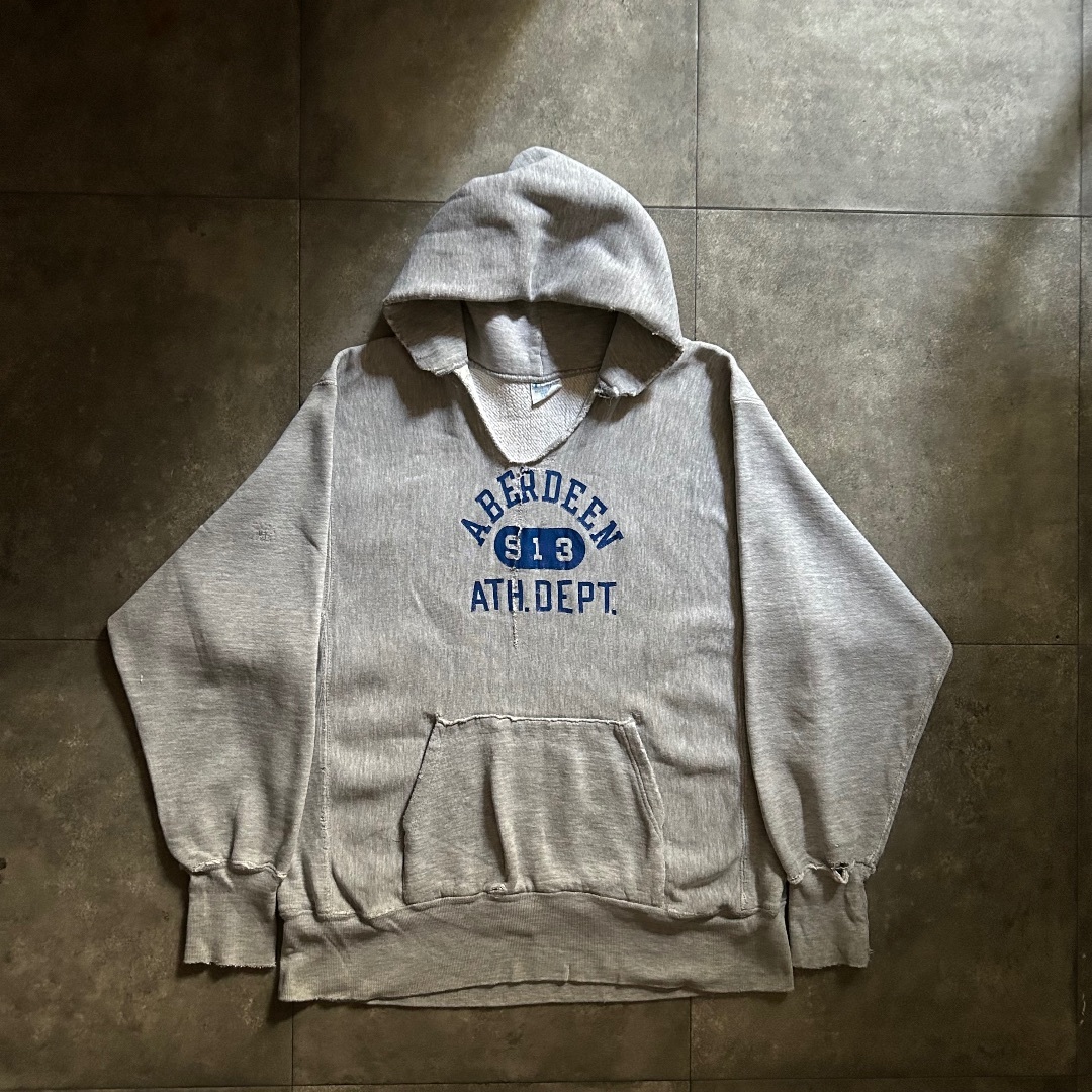 Champion - 70s チャンピオン リバースウィーブ パーカー USA製 L グレー 単色タグ