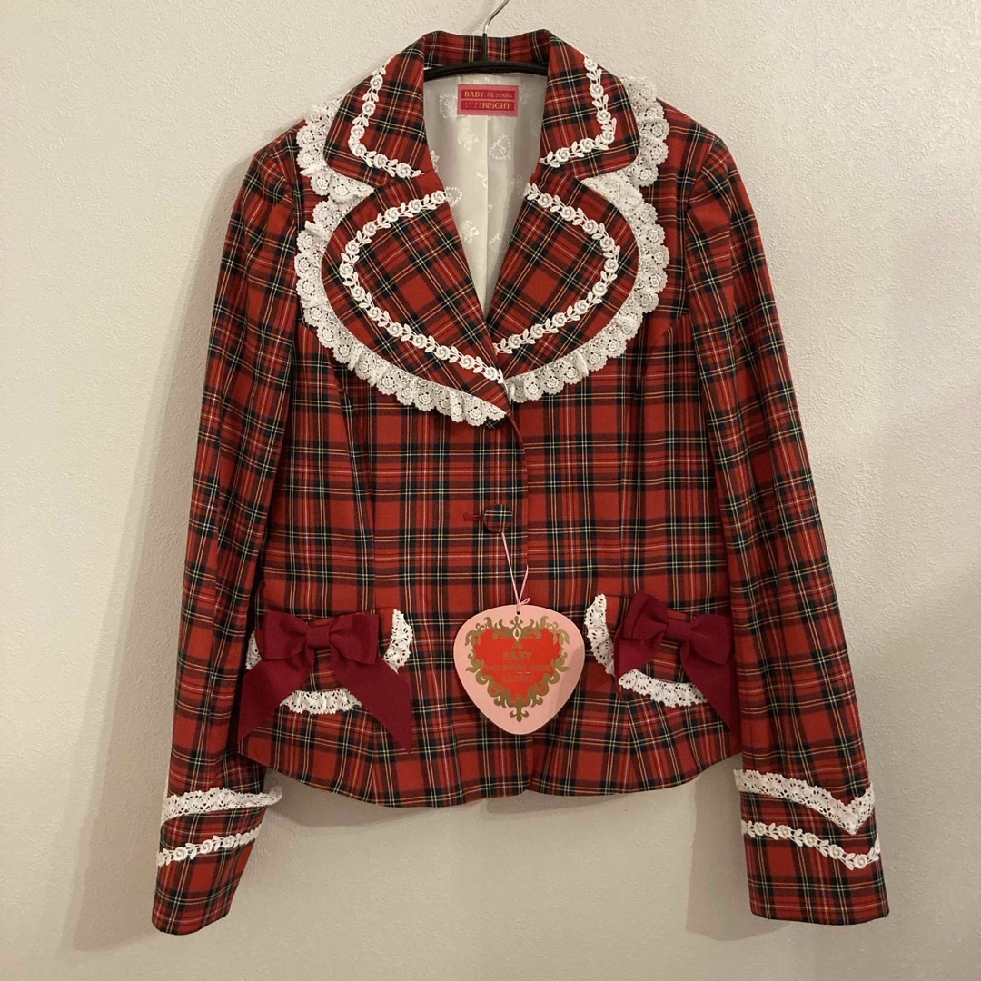 BABY タータンチェック ジャケット 赤 BABY タータンチェック ジャケット 赤