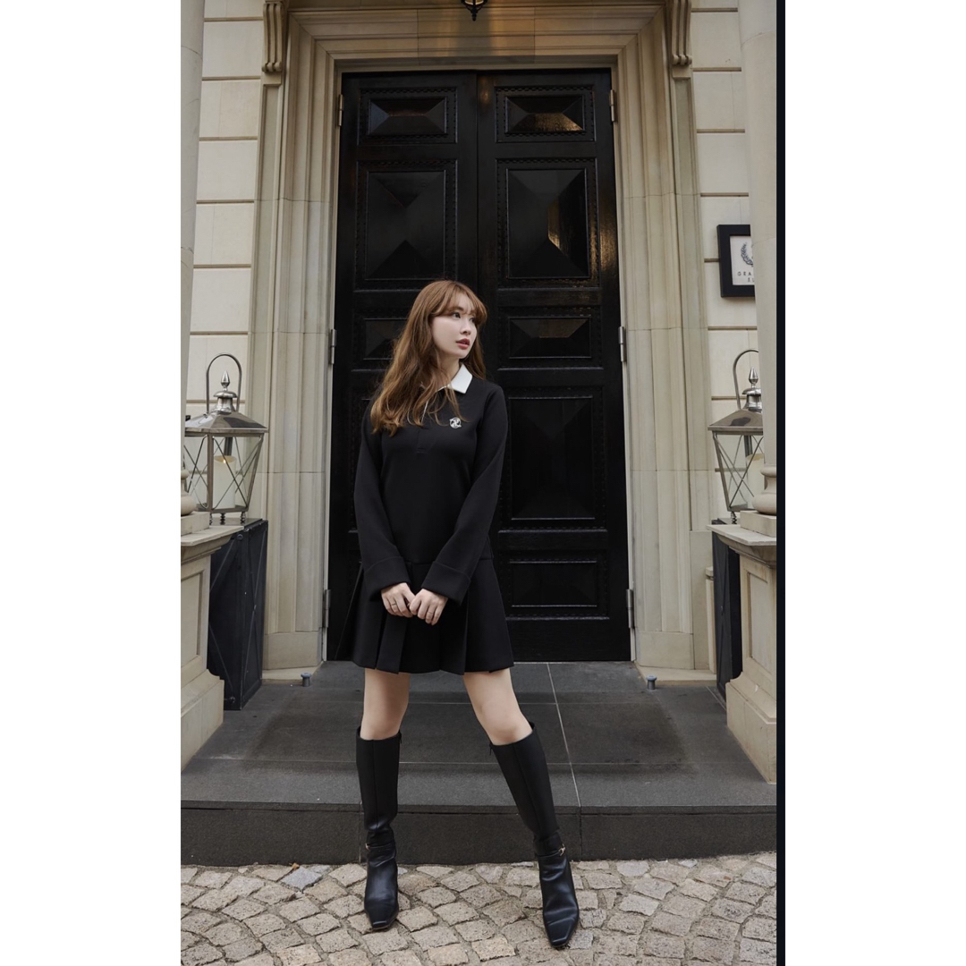 polo pleated mini dress ワンピース polo pleated mini dress ワンピース