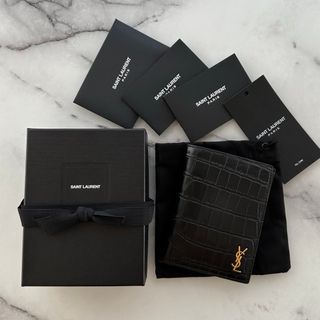 SAINT LAURENT サンローラン 財布 サックドジュール せまく ブラック SAINT LAURENT サンローラン 財布 サックドジュール せまく ブラック