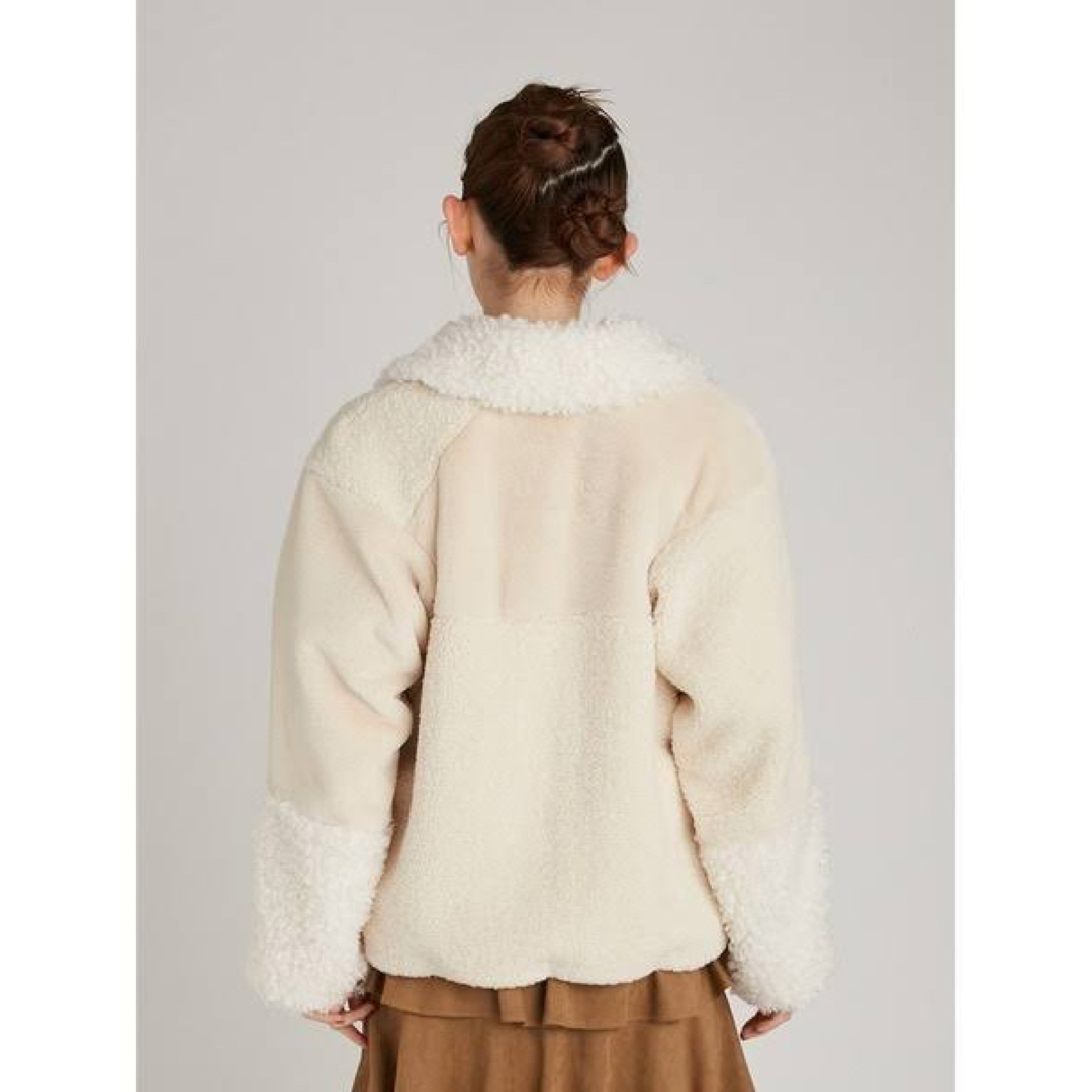 新品ダグ付】furfur エコファーミックスブルゾン ANIMAL