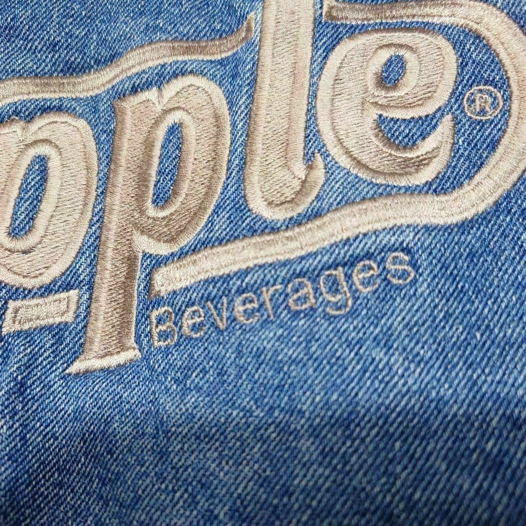 90s MV SPORT 内キルティング ビッグロゴ刺繍デニムスタジャン 90s MV SPORT 内キルティング ビッグロゴ刺繍デニムスタジャン