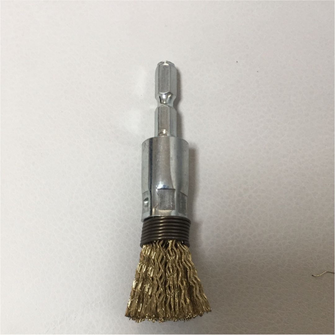 インパクト工具用 ワンタッチ交換 六角軸 筒型ワイヤーブラシφ15 インパクト工具用 ワンタッチ交換 六角軸 筒型ワイヤーブラシφ15