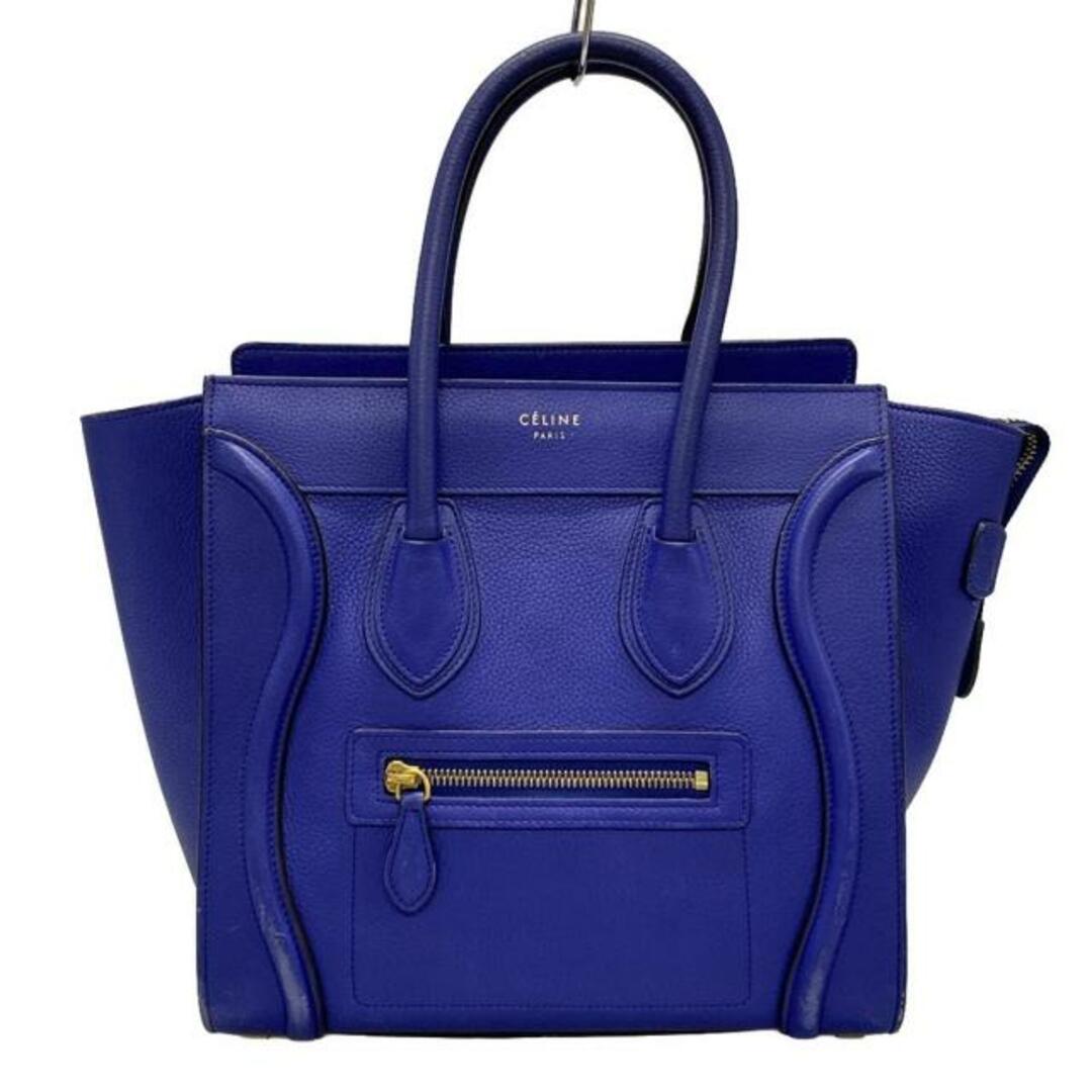 CELINE - CELINE(セリーヌ) ハンドバッグ ラゲージマイクロショッパー ブルー レザー
