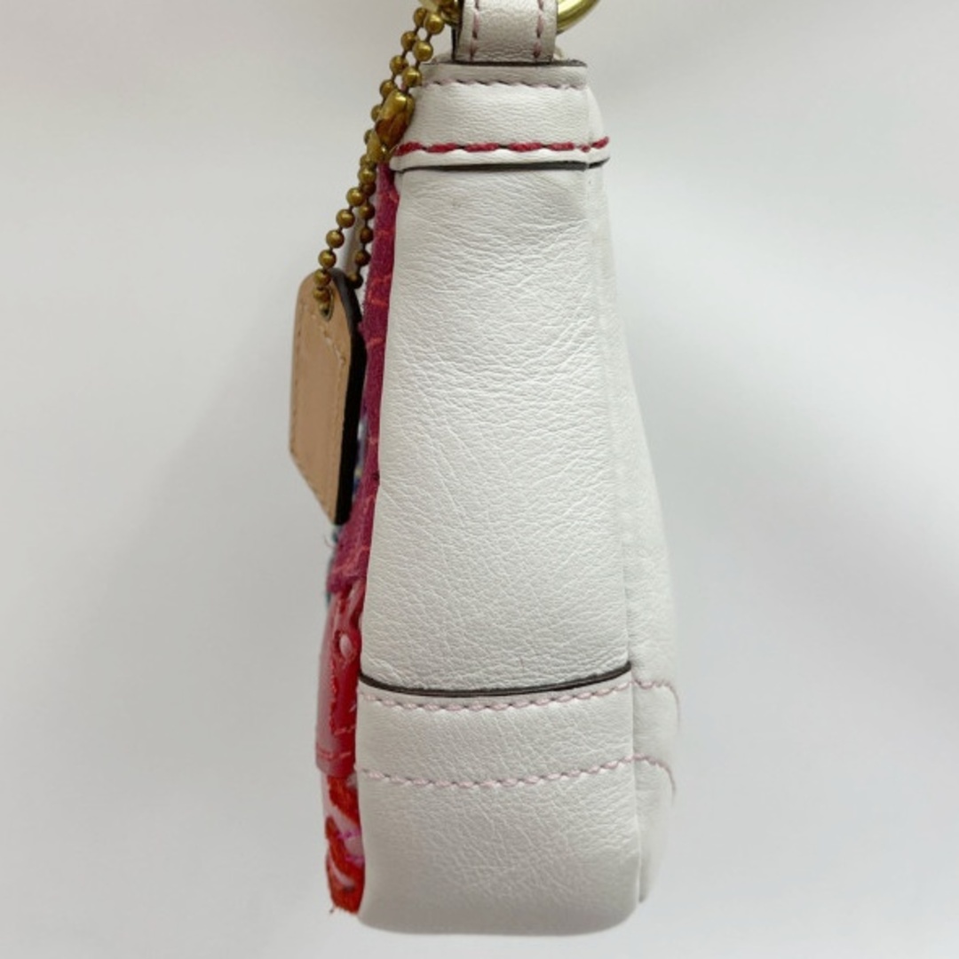 ◇◇COACH コーチ ハンドバッグ ミニバッグ 花 レザー×スエード ◇◇COACH コーチ ハンドバッグ ミニバッグ 花 レザー×スエード