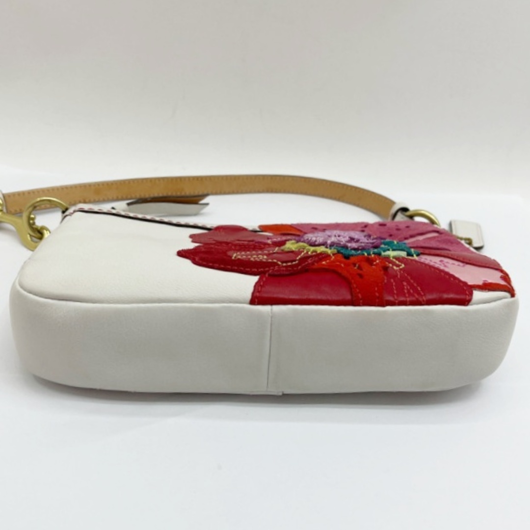 ◇◇COACH コーチ ハンドバッグ ミニバッグ 花 レザー×スエード ◇◇COACH コーチ ハンドバッグ ミニバッグ 花 レザー×スエード