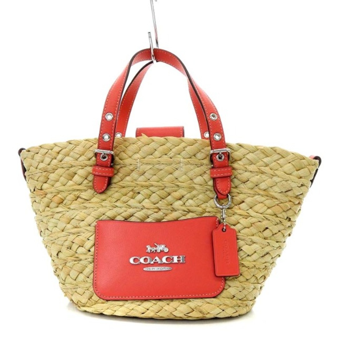 coach コーチ 【美品】カゴバッグ トート かご ストローバッグ coach コーチ 【美品】カゴバッグ トート かご ストローバッグ