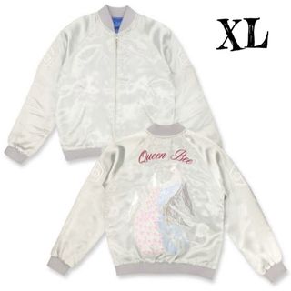 希少XL☆女王蜂 オリジナルスカジャン 氷山孔雀 完全受注生産 の 希少XL☆女王蜂 オリジナルスカジャン 氷山孔雀 完全受注生産 の
