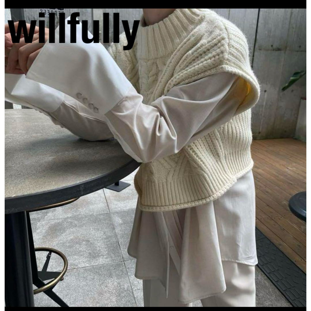 TODAYFUL - ウィルフリー 2ウェイ 後ボタン ケーブルニット TODAYFUL - ウィルフリー 2ウェイ 後ボタン ケーブルニット