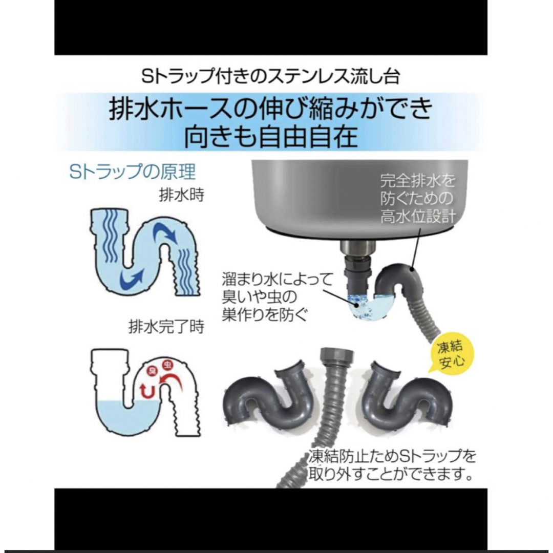 ステンレス簡易流し台屋外左右共用RC-A120約幅120x奥行45x高さ ステンレス簡易流し台屋外左右共用RC-A120約幅120x奥行45x高さ