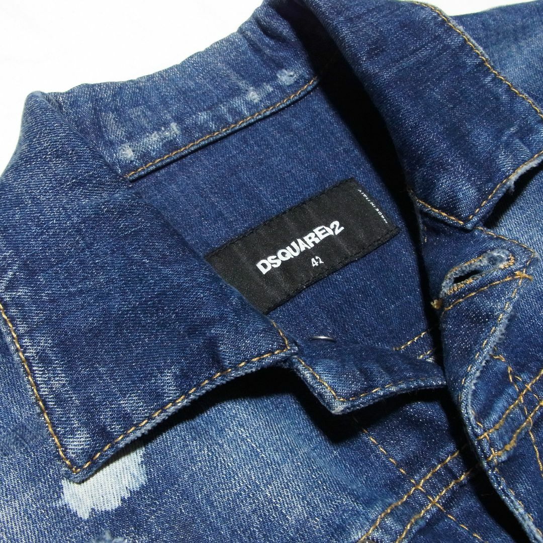 ディースクエアード ダメージ ペンキ加工 デニム ジャケット G ディースクエアード ダメージ ペンキ加工 デニム ジャケット G