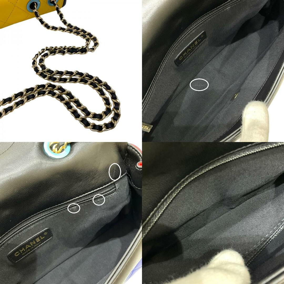 CHANEL(シャネル)の　シャネル CHANEL マトラッセ チェーンショルダーバッグ 18番台 レッド/ブルー/イエロー/ブラック ゴールド金具 レザー レディース ショルダーバッグ レディースのバッグ(ショルダーバッグ)の商品写真