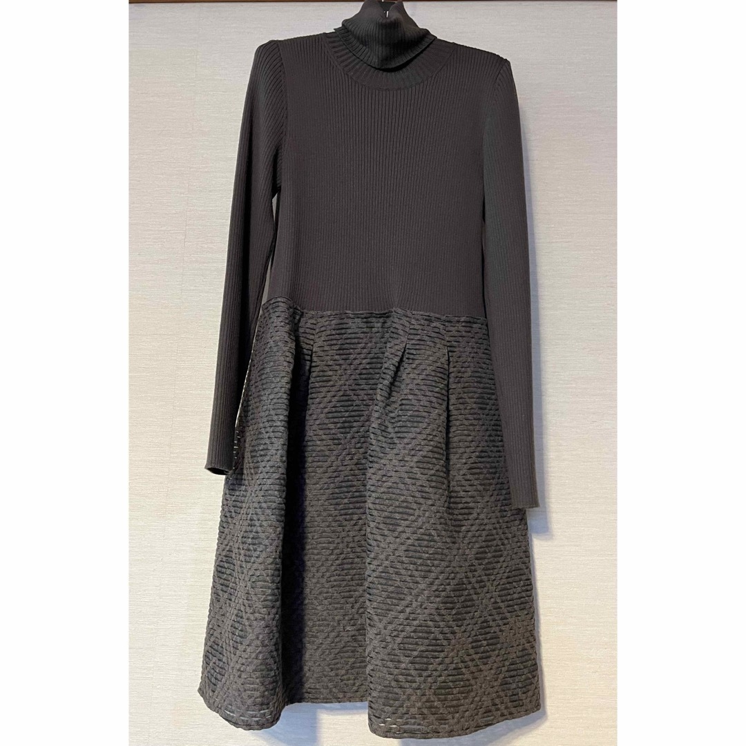 foxey boutique 異素材 ワンピース 40 ブラウン こだわっ foxey boutique 異素材 ワンピース 40 ブラウン こだわっ
