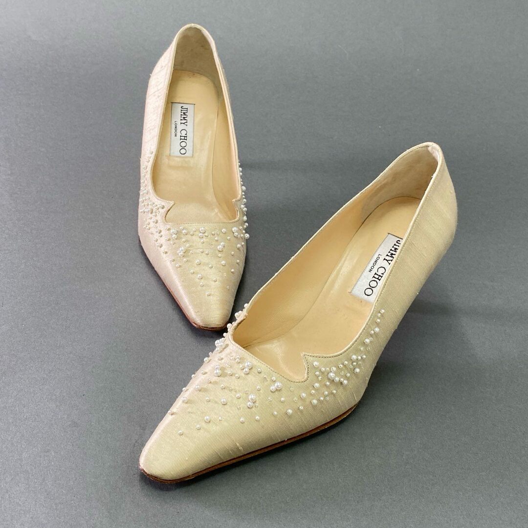 5j10 《美品》 JIMMY CHOO ジミーチュウ パールビーズ パンプス 5j10 《美品》 JIMMY CHOO ジミーチュウ パールビーズ パンプス