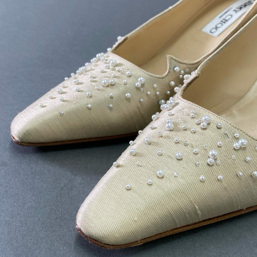 5j10 《美品》 JIMMY CHOO ジミーチュウ パールビーズ パンプス 5j10 《美品》 JIMMY CHOO ジミーチュウ パールビーズ パンプス