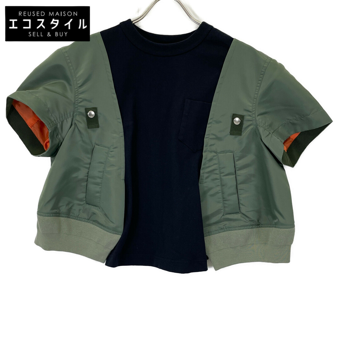 sacai - サカイ 24AW 24-07454 カーキ×ネイビー Nylon TwillxCotton sacai - サカイ 24AW 24-07454 カーキ×ネイビー Nylon TwillxCotton