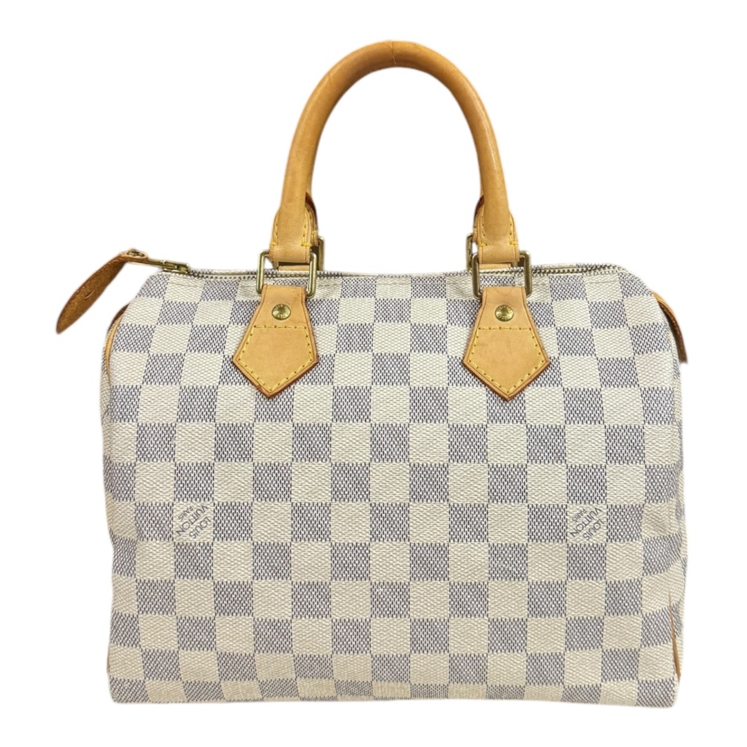 LOUIS VUITTON - ルイヴィトン スピーディ25 ダミエアズール ハンドバッグ ダミエアズールキャンバス N41534 ホワイト レディース LOUIS VUITTON  中古