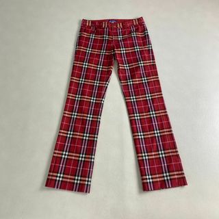 バーバリーブルーレーベル(BURBERRY BLUE LABEL)の希少色 ストレッチフレアパンツ ノバチェック 38(カジュアルパンツ)