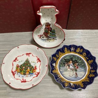 Villeroy&Bochビレロイ&ボッホ☆四季プレート絵皿 壁掛け 3枚 Villeroy&Bochビレロイ&ボッホ☆四季プレート絵皿 壁掛け 3枚