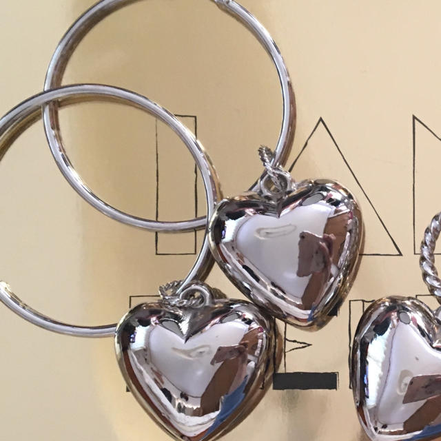 Heart Hoop pierce ハンドメイドのアクセサリー(ピアス)の商品写真