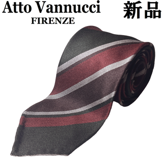 タイユアタイ(TIE YOUR TIE)のAtto Vannucciアットヴァンヌッチ ストライプネクタイ21シルクウール(ネクタイ)