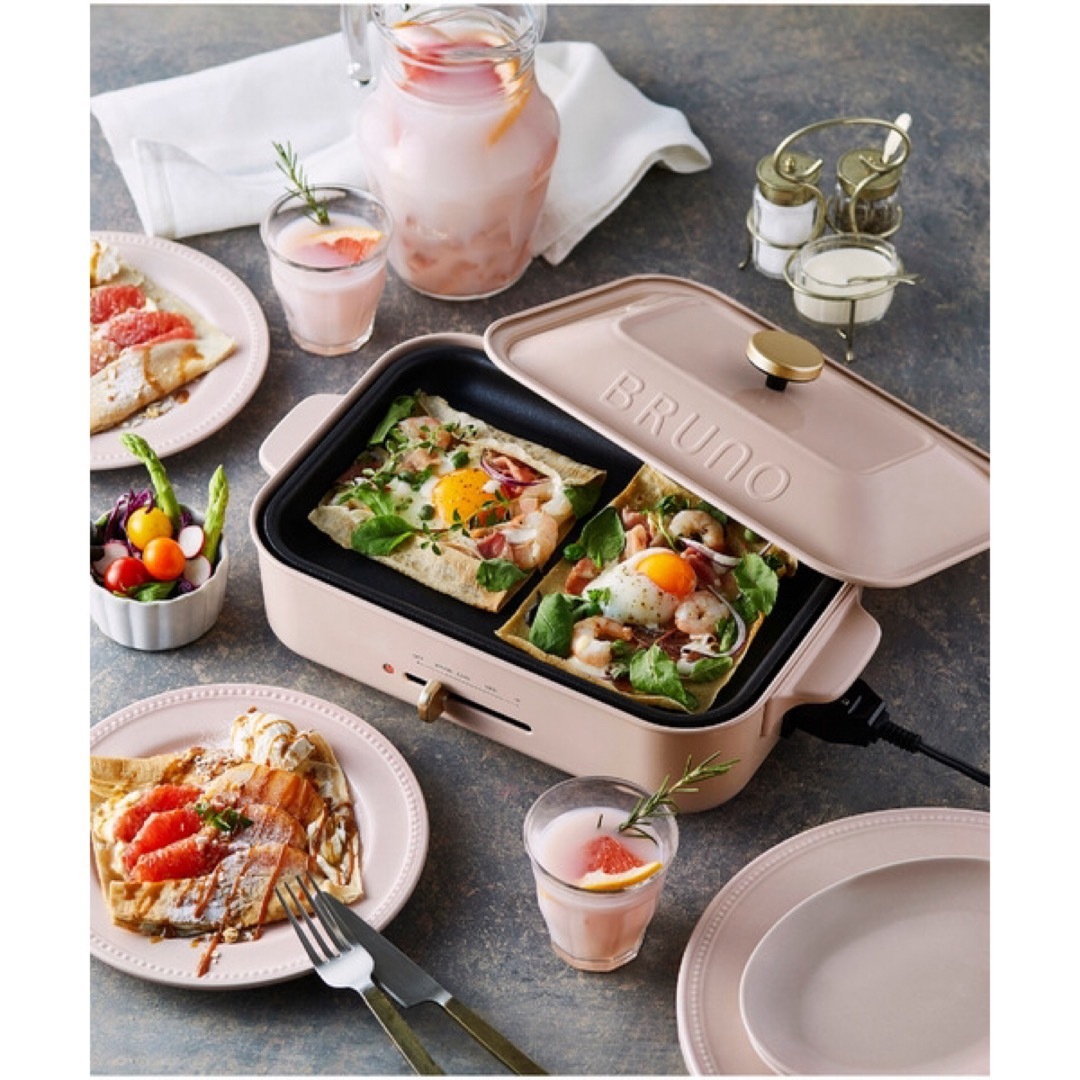 BRUNO - コンパクトホットプレート 【直営店限定カラー】ピンク BRUNO - コンパクトホットプレート 【直営店限定カラー】ピンク
