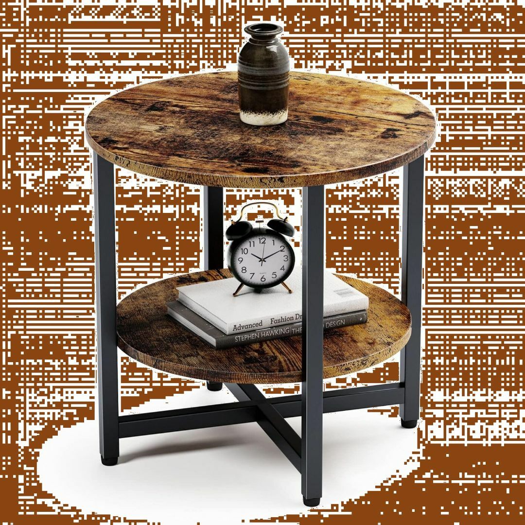 色:ビンテージ_サイズ:33*33*40cm】ZXD サイドテーブル コーヒー 色:ビンテージ_サイズ:33*33*40cm】ZXD サイドテーブル コーヒー