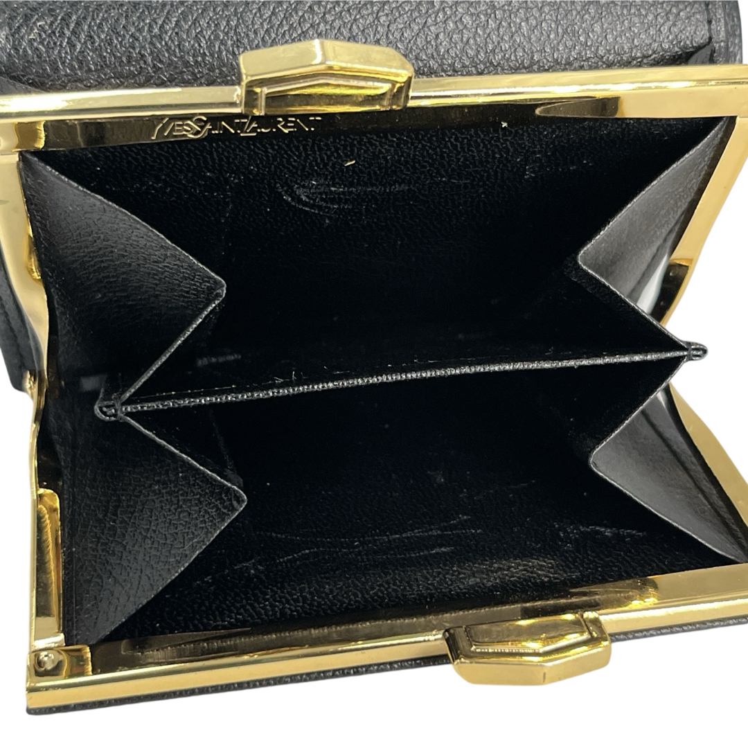 Yves Saint Laurent - 美品 イヴサンローラン 二つ折り財布 三角 Yves Saint Laurent - 美品 イヴサンローラン 二つ折り財布 三角