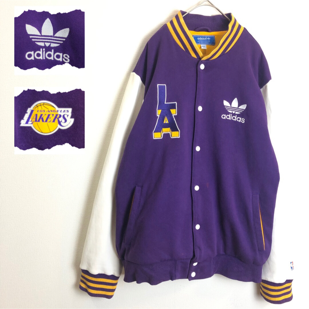 1058 スタジャン ジャンパー adidas NBA LAKERS 古着 1058 スタジャン ジャンパー adidas NBA LAKERS 古着