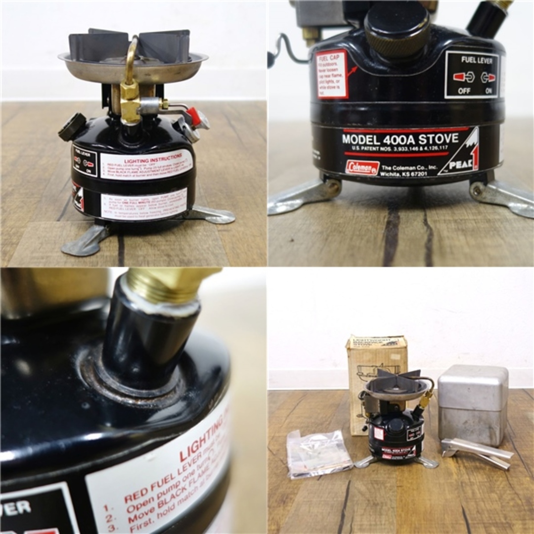 コールマン Coleman PEAK1 400A STOVE 86年 ビンテージ ホワイト コールマン Coleman PEAK1 400A STOVE 86年 ビンテージ ホワイト
