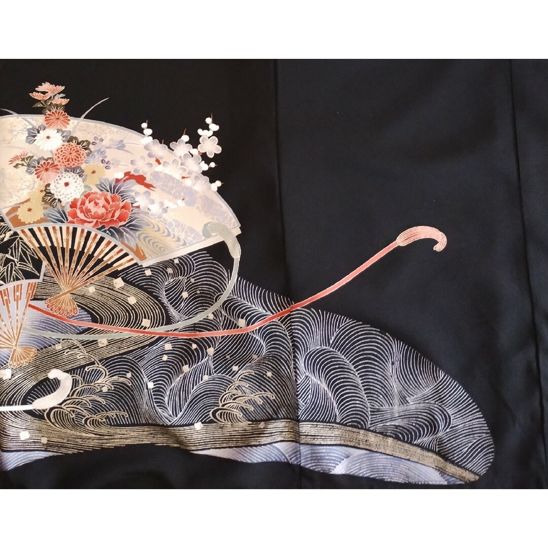 黒留袖 着物 リメイク ワンピース 黒留袖 着物 リメイク ワンピース