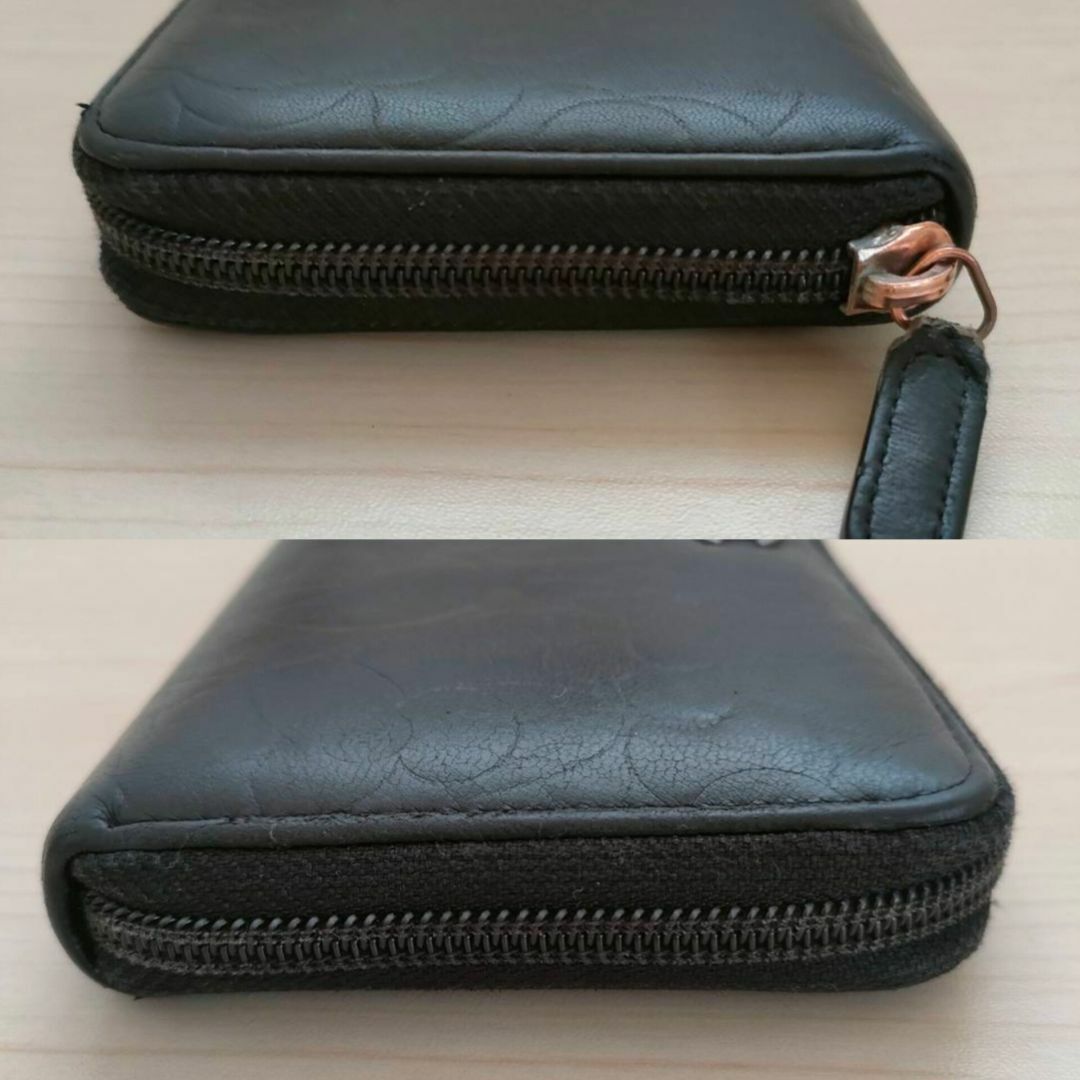 CHANEL シャネル カメリア ラウンドファスナー 長財布 ラムスキン CHANEL シャネル カメリア ラウンドファスナー 長財布 ラムスキン