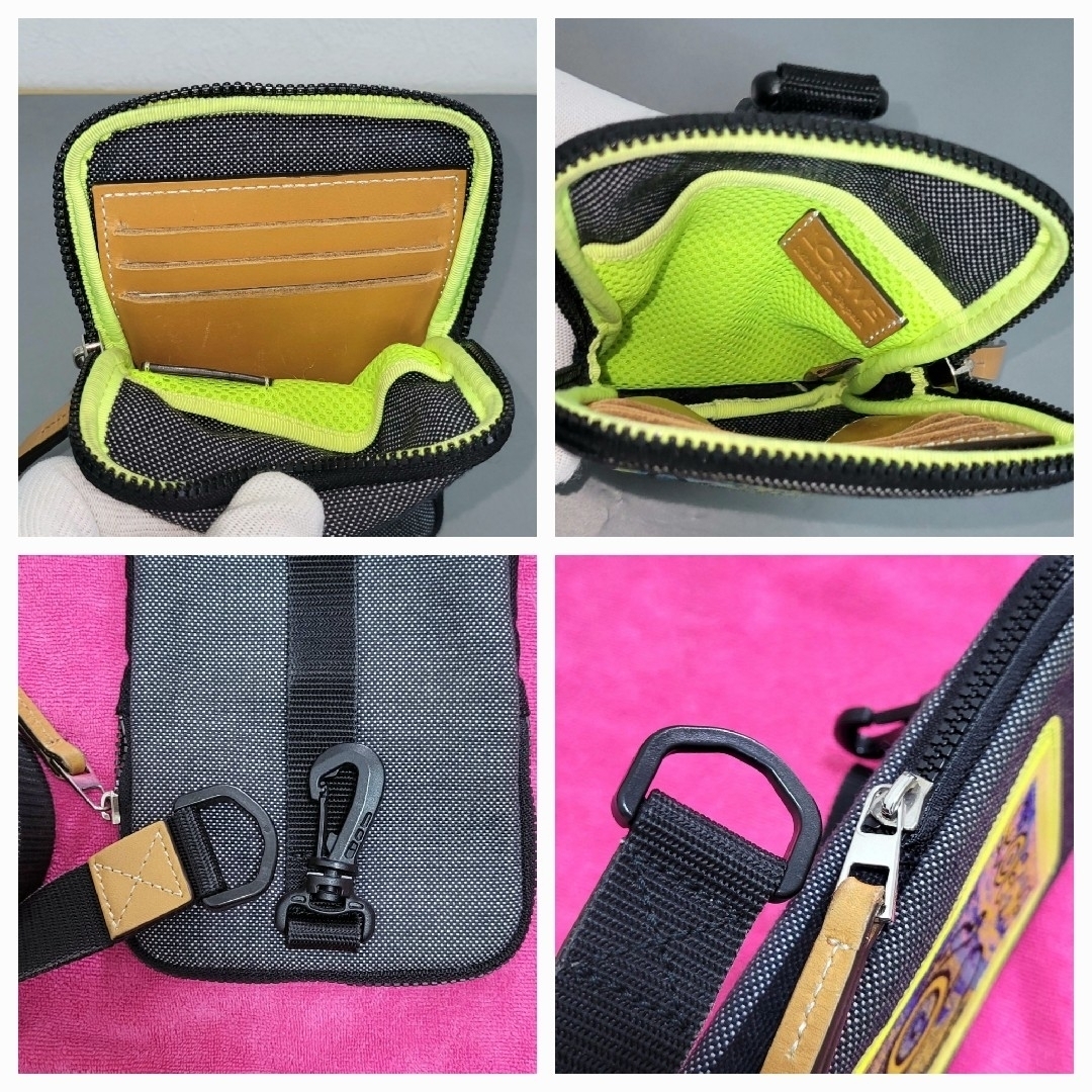 ロエベ キャンバスレザー EYE NATURE CASE ショルダーバッグ LOEWE - LOEWE ネックポーチ EYE NATURA CASE キャンバス生地 の