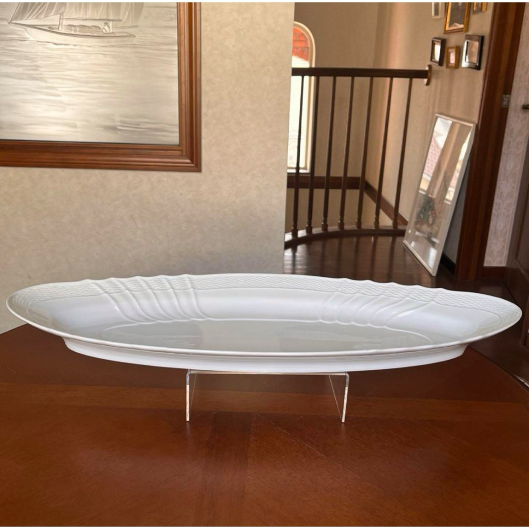 希少品】リチャードジノリ☆ベッキオホワイト☆フィッシュプラター 希少品】リチャードジノリ☆ベッキオホワイト☆フィッシュプラター