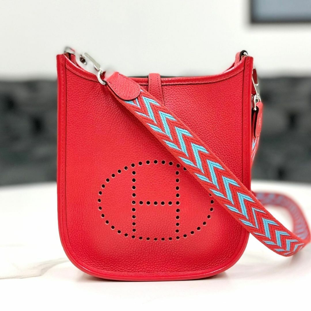 HERMES - 美品☆ エルメス エブリンTPM アマゾン ルージュクー D HERMES - 美品☆ エルメス エブリンTPM アマゾン ルージュクー D