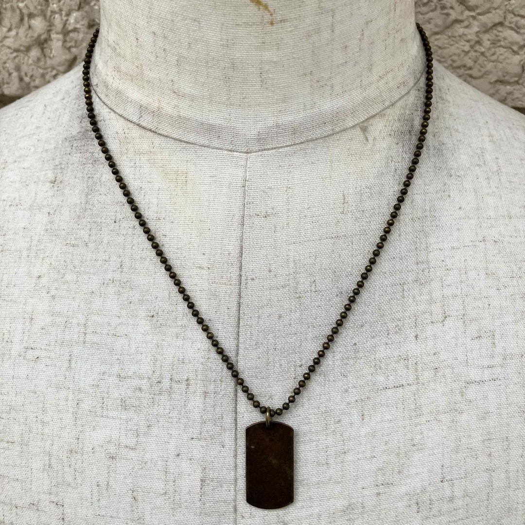 BRASS DESIGN PLATE TOP NECKLACE/真鍮/ネックレス