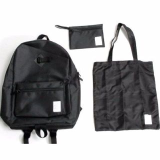 ウィゴー(WEGO)の≪新品≫ BROWNY リュック＆ポーチ＆トートバッグ セット // ブラック(リュック/バックパック)