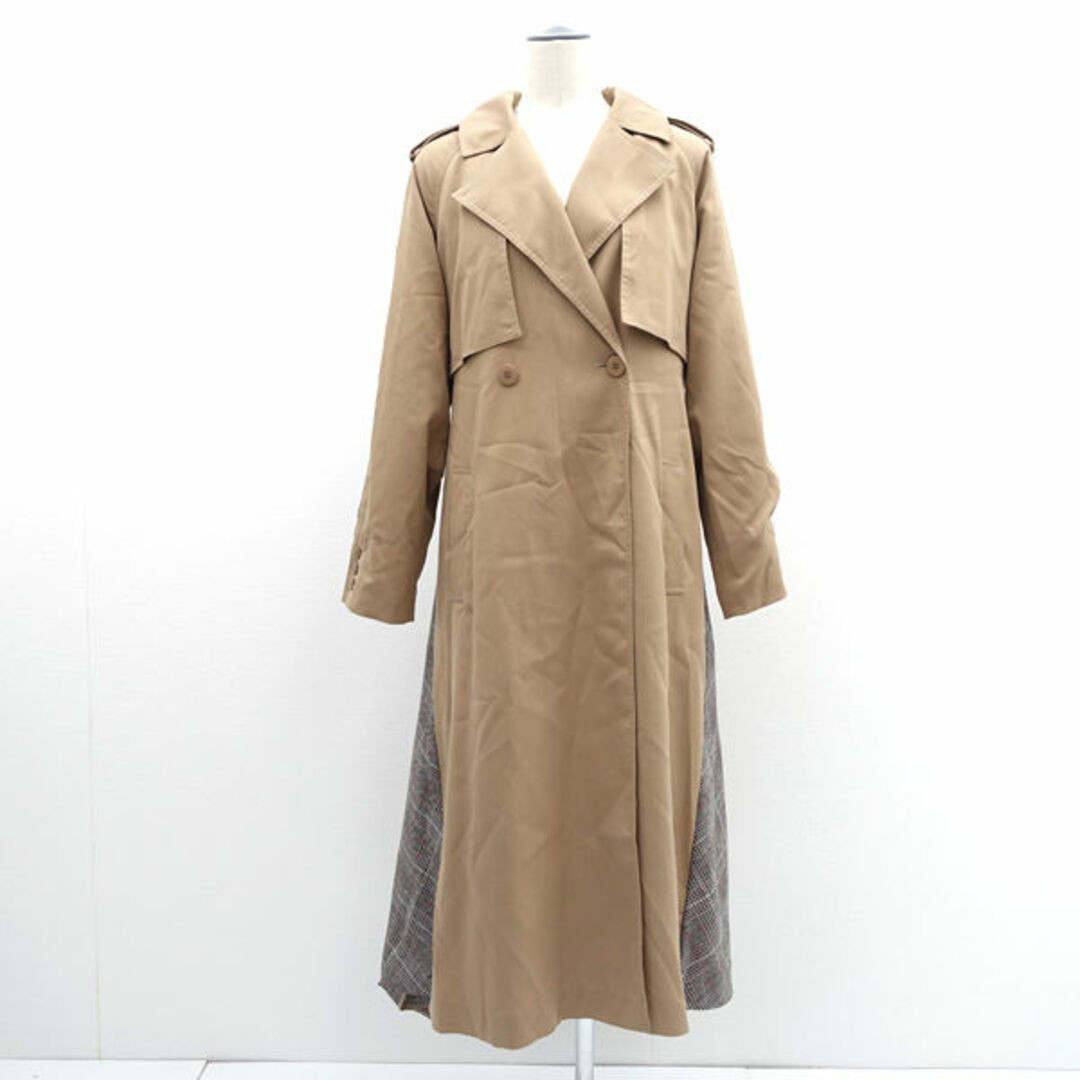 AMERI / アメリ ◇トレンチコート/バックチェック柄/ベルト付き AMERI / アメリ ◇トレンチコート/バックチェック柄/ベルト付き