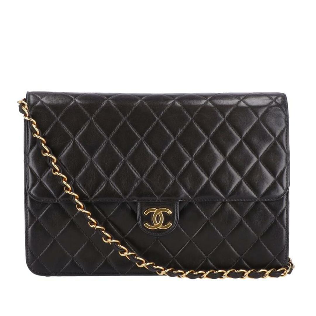CHANEL - CHANEL/プッシュロックラムスキンチェーンショルダー/341****/ABランク/19【中古】