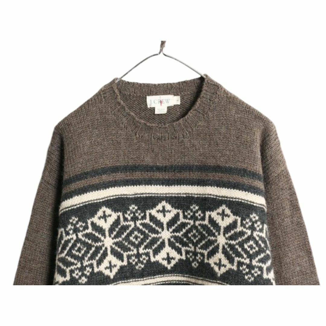 90s J CREW ノルディック ウール ニット セーター メンズ L 古着 90s J CREW ノルディック ウール ニット セーター メンズ L 古着