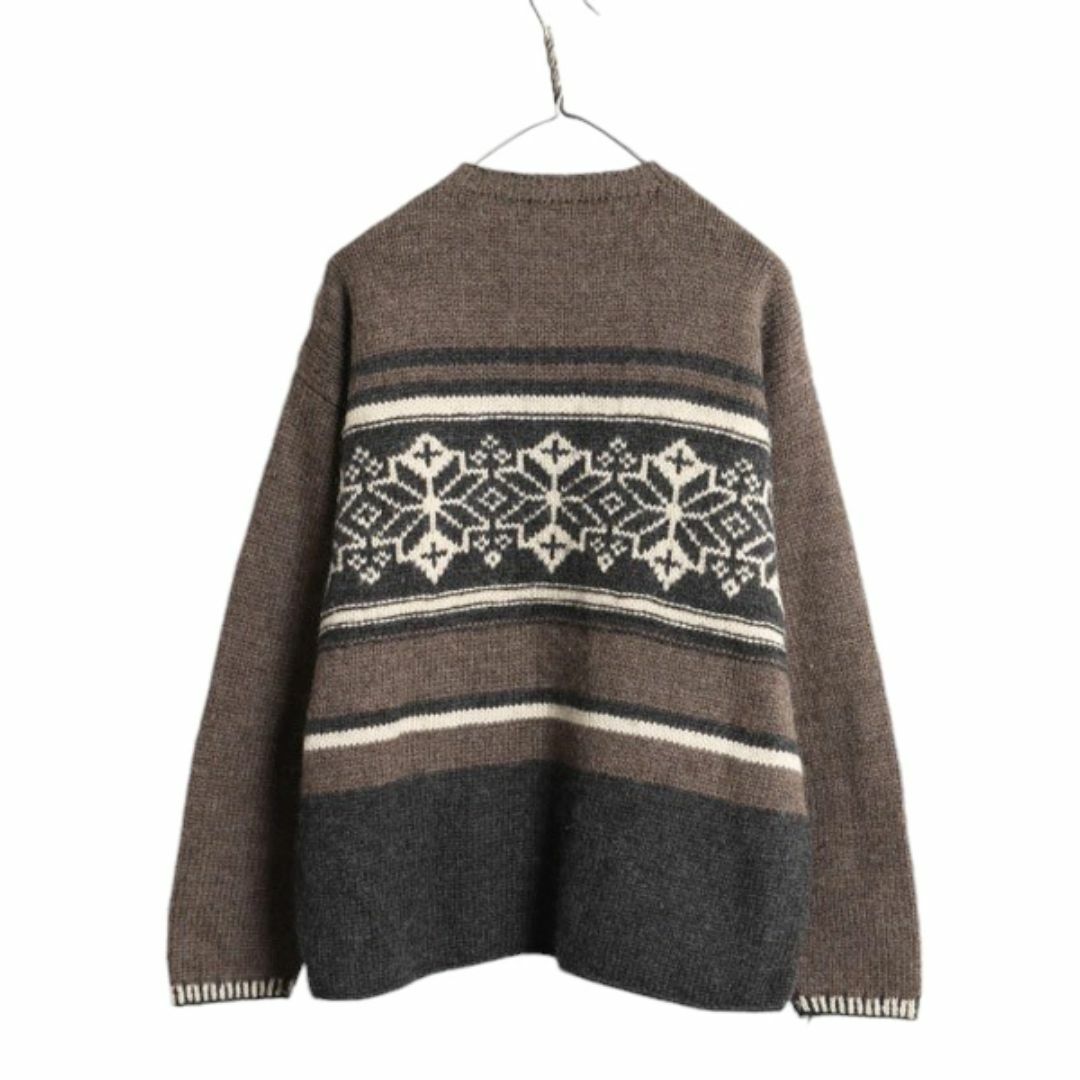 90s J CREW ノルディック ウール ニット セーター メンズ L 古着 90s J CREW ノルディック ウール ニット セーター メンズ L 古着